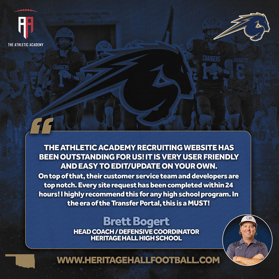 Heritage Hall Football Testimonial Graphic 2026